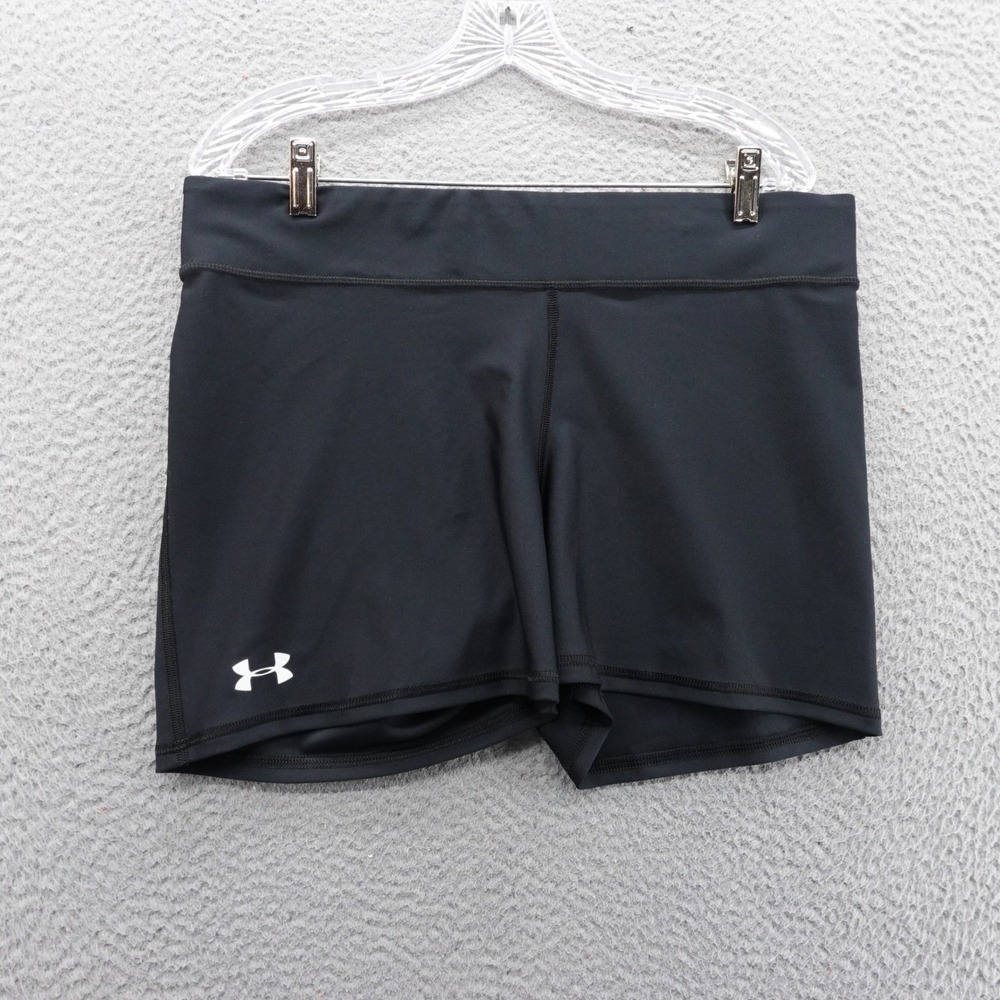Under Armour Heatgear Compression Bike Shorts XXL Black Womens Athletic NEW
